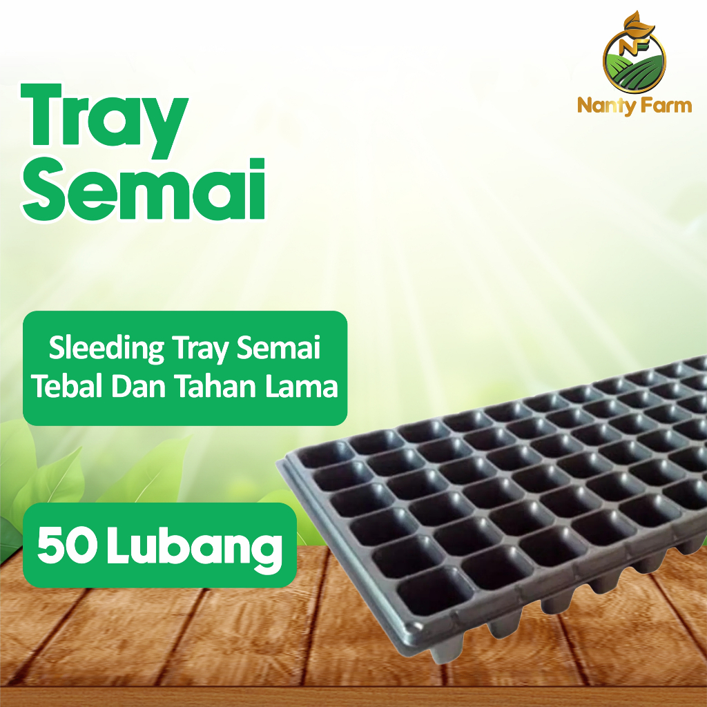 Tray Semai 50 Lubang Traypot Seedling Bibit Pot Tray - Tray Semai 50 Lubang