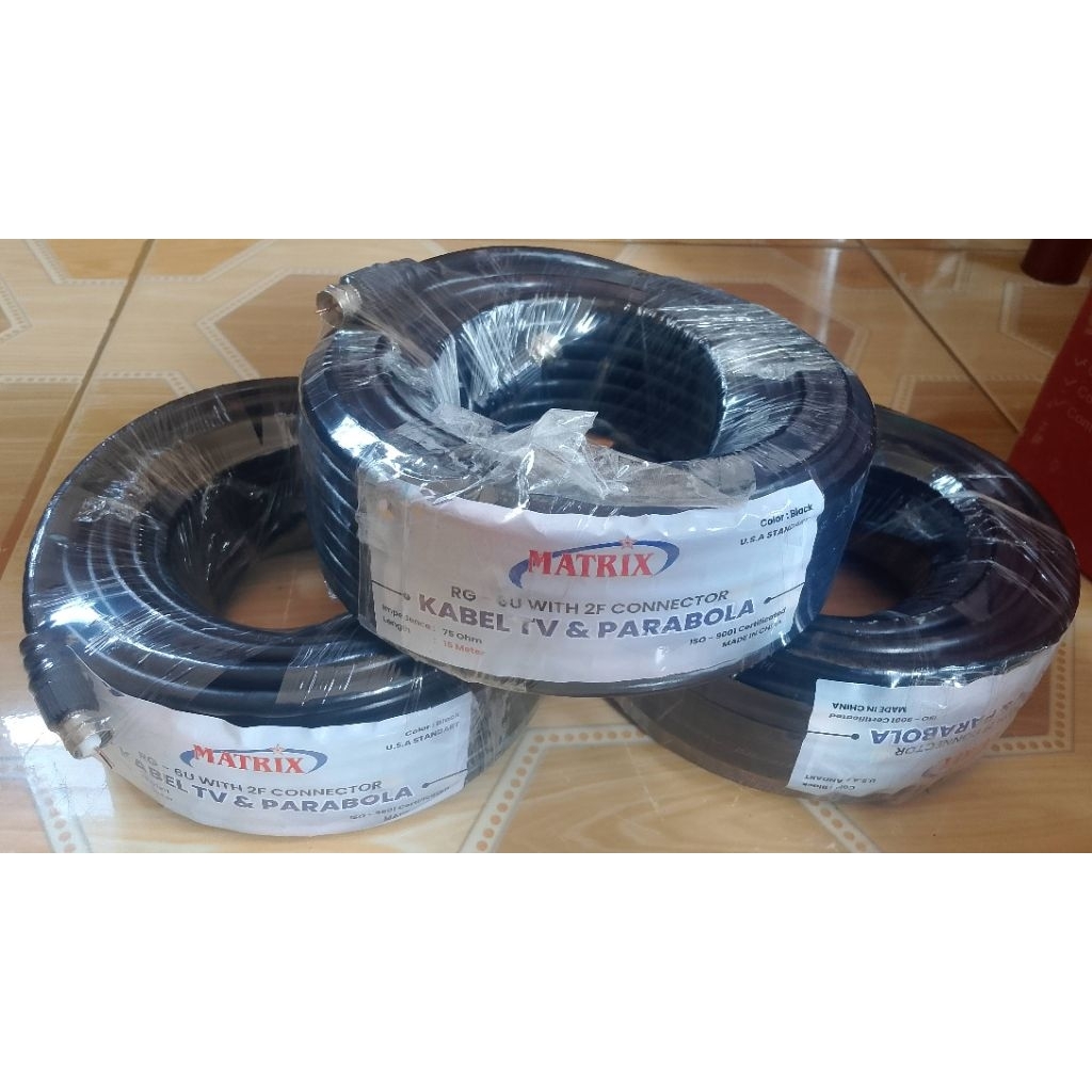 Kabel parabola Matrix 15 meter RG 6