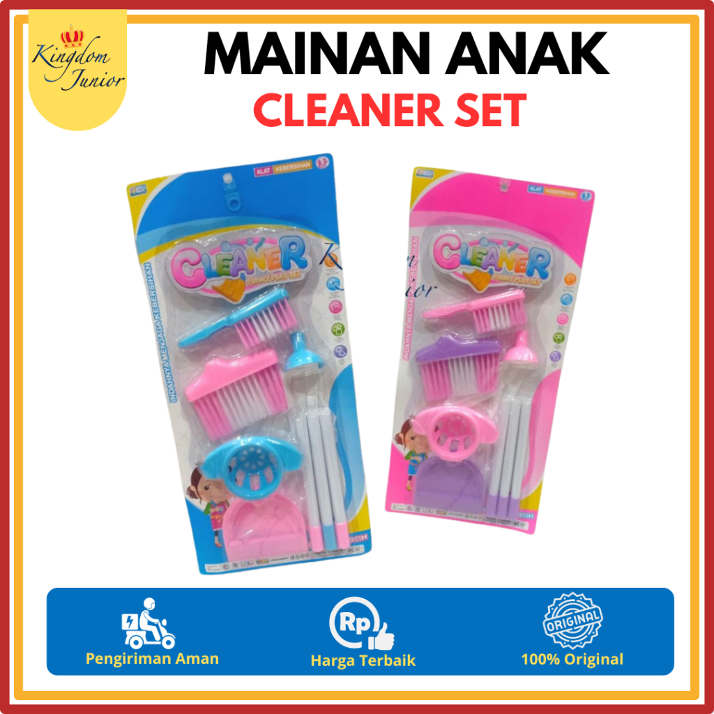 Mainan Anak Alat Kebersihan Sapu Pel Mini | Mainan Anak Cleaner Set