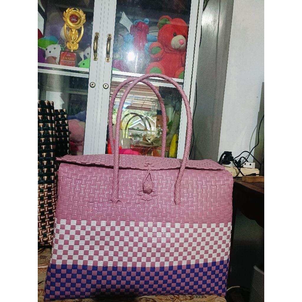 Tas Anyaman plastik jali jali premium tutup