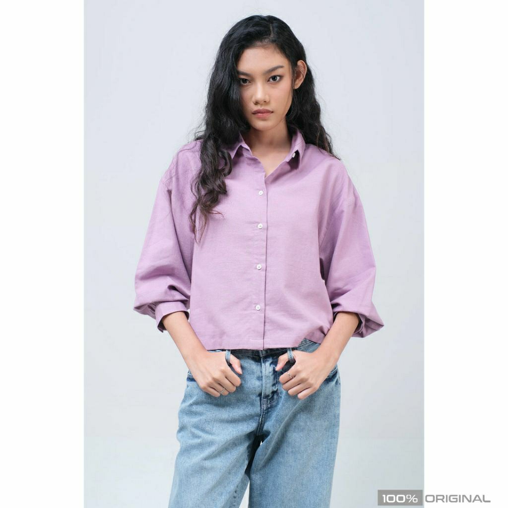 LOGO JEANS - KEMEJA WANITA LOGO JEANS ORIGINAL KEMEJA - LAVENDER