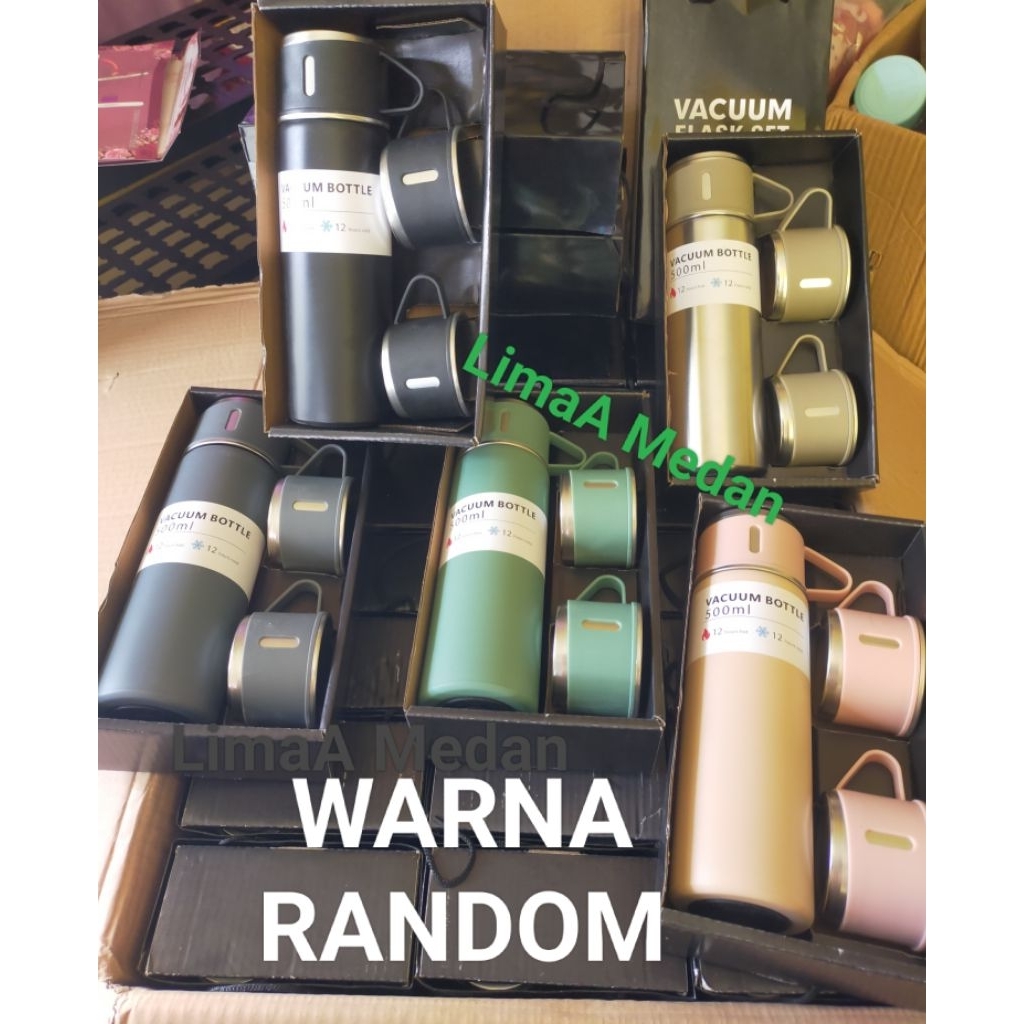 Termos Botol Minum  Thermos stainless vacuum  Vacuum Bottle Flask Set