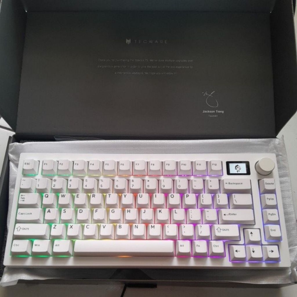 tecware spectre 75 putih . brown switch