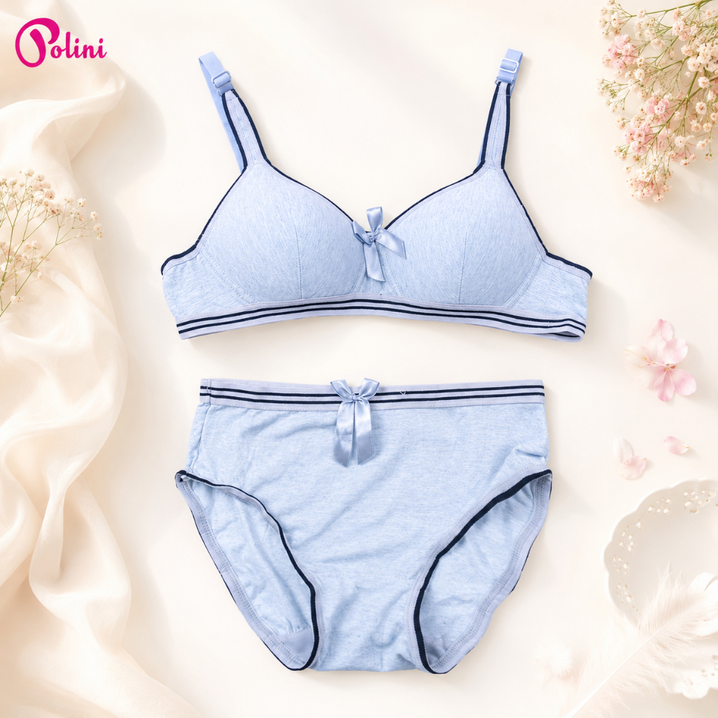 POLINI Stelan Bra Cup Kecil Busa Tipis Set Bh kait 3 Pakaian Dalam Bra G500