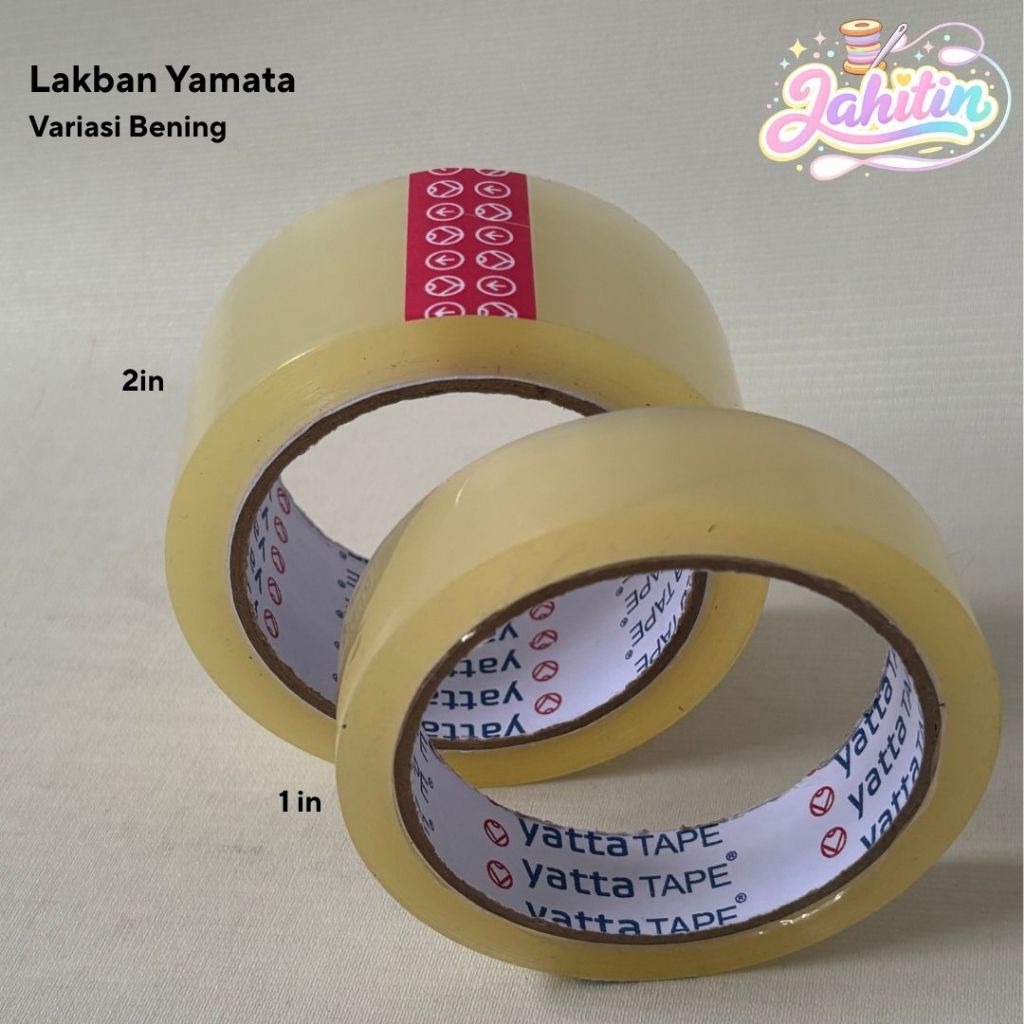 Lakban Yatta Tape - Selotip Yatta 1in dan 2in - Lakban Bening 80 yard