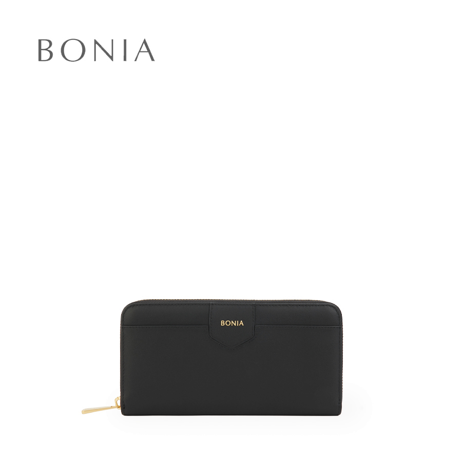 Bonia - Mathilde Zipper Long Wallet Black