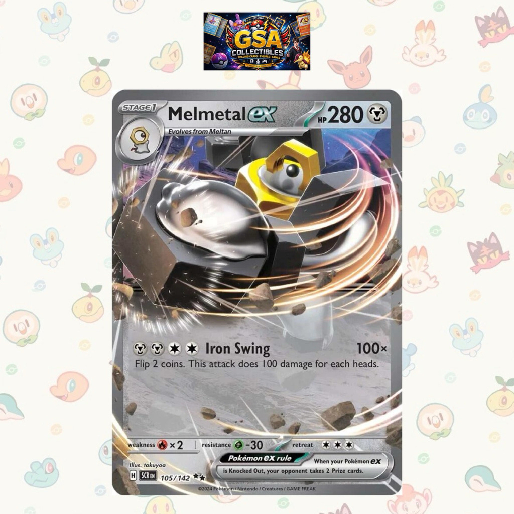 Melmetal ex RR 105/142 SCR EN Stellar Crown - Pokemon TCG