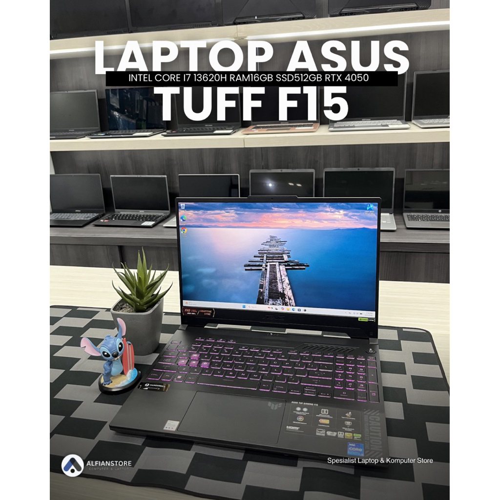 LAPTOP ASUS TUFF F15 INTEL CORE I7 13620H RAM16GB SSD512GB RTX 4050