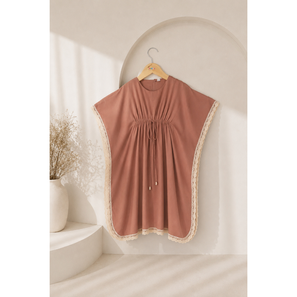 Gamis Kaftan Anak Perempuan Usia 1-6 Tahun Katun Rayon Twill (Cotton) -Baju Muslim Kaftan Anak Cewek