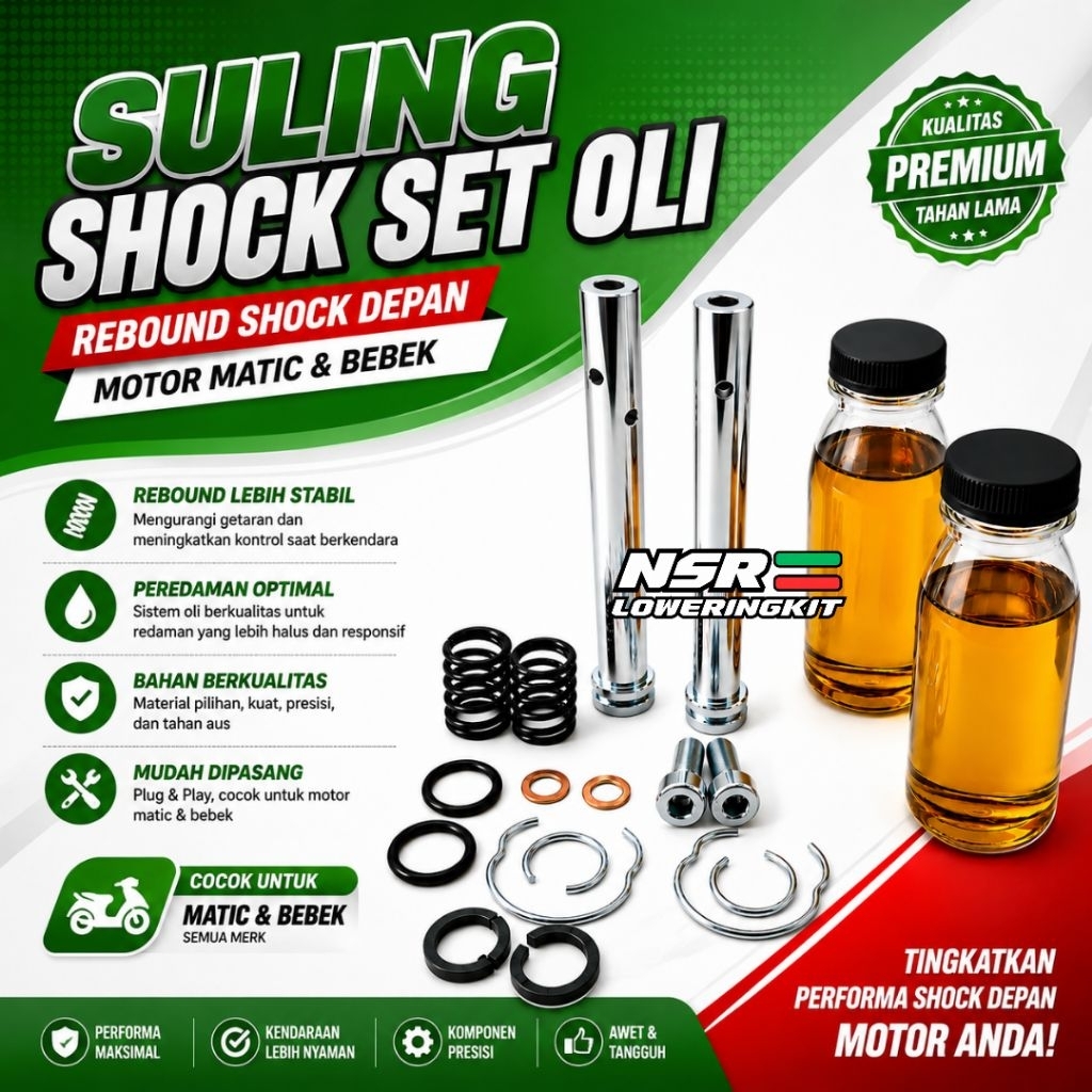 Suling Shock Honda Win 100 Pnp Supra Beat Vario Scoopy Mio Vega Jupiter Force One