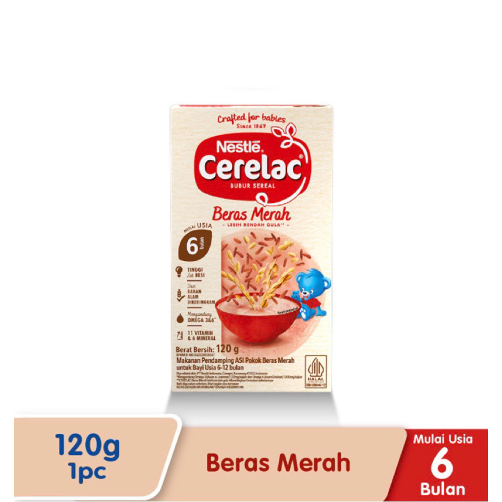 Nestle cerelac bubur bayi beras merah 120 gr