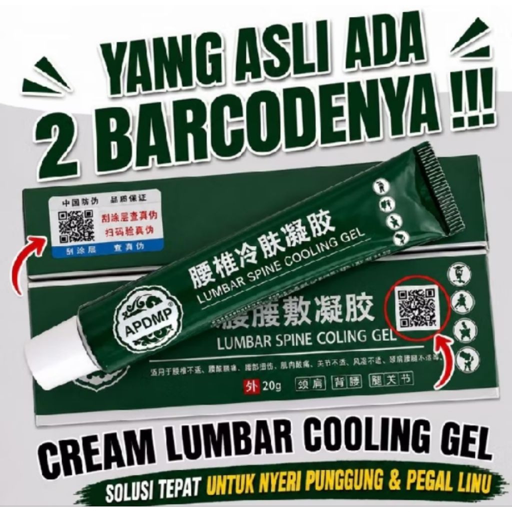 [ORIGINAL] Salep Lumbar Original 100% Asli Cream Lumbar Spine Cooling Gel APDMP