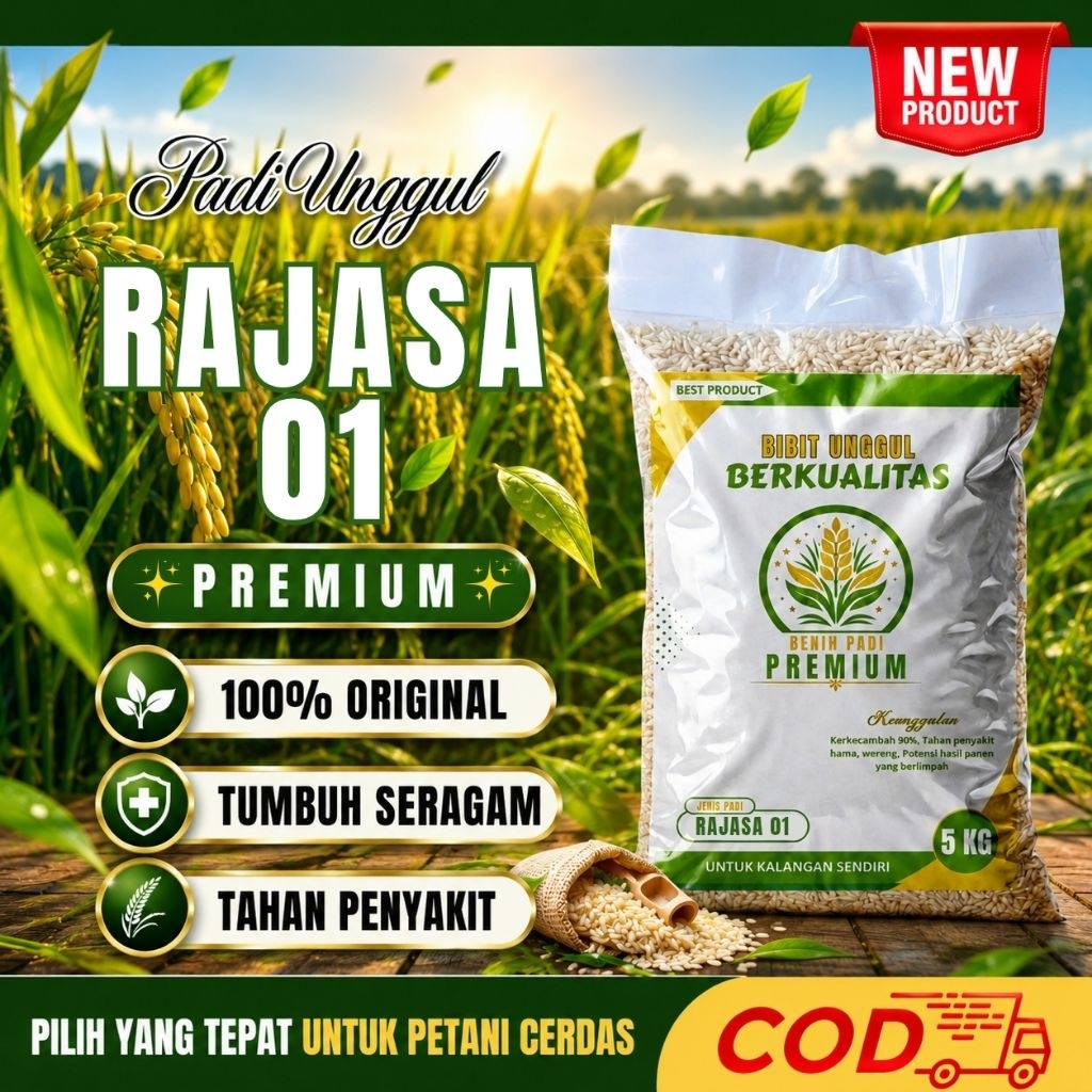 Benih padi unggul RAJASA 01 kemasan 5kg original