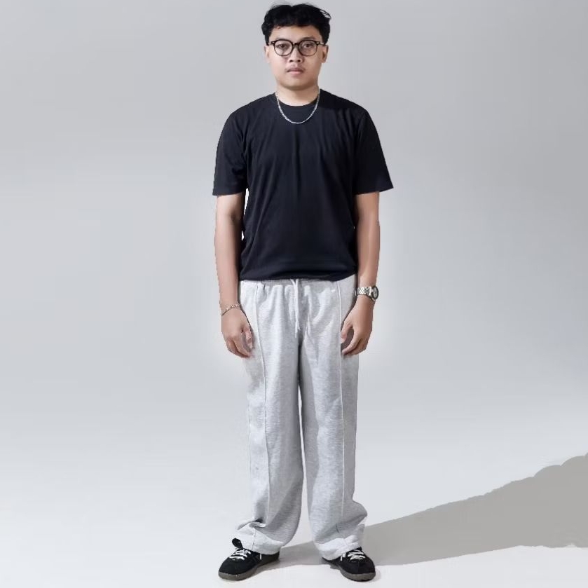 Outsides Celana Sweatpants Cotton Fleece NAVAJO/ Celana Loosepants Pria Wanita