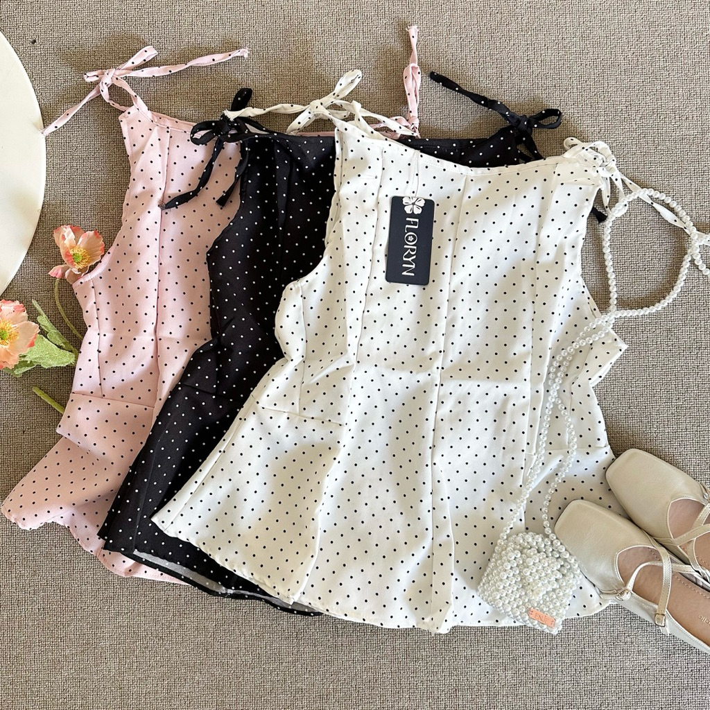 Atasan Blouse Polkadot Wanita / Inner Polkadot