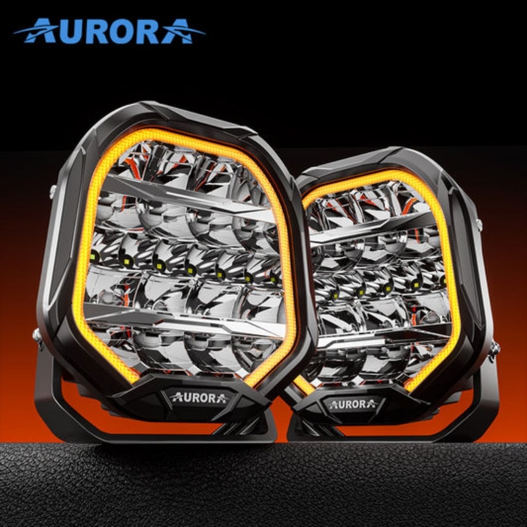 AURORA Led Driving Light 7 inch 270Watt White Amber | Lampu Sorot Aurora 7 inch - Lampu Tembak Auror