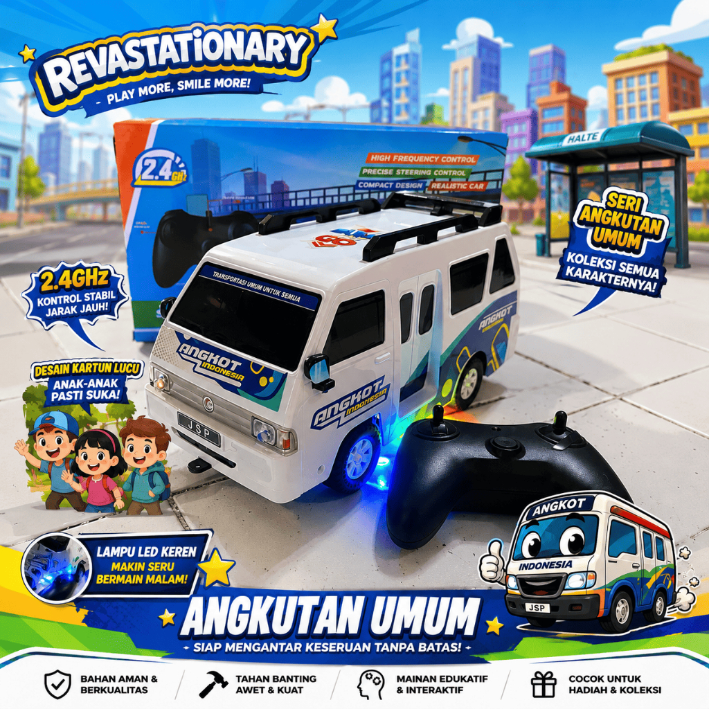 NEW MODEL REMOTE CONTROL ANGKOT MAINAN MOBIL RC ANGKOT JAKLINGKO MAINAN MOBIL REMOTE CONTROL ANGKUTA