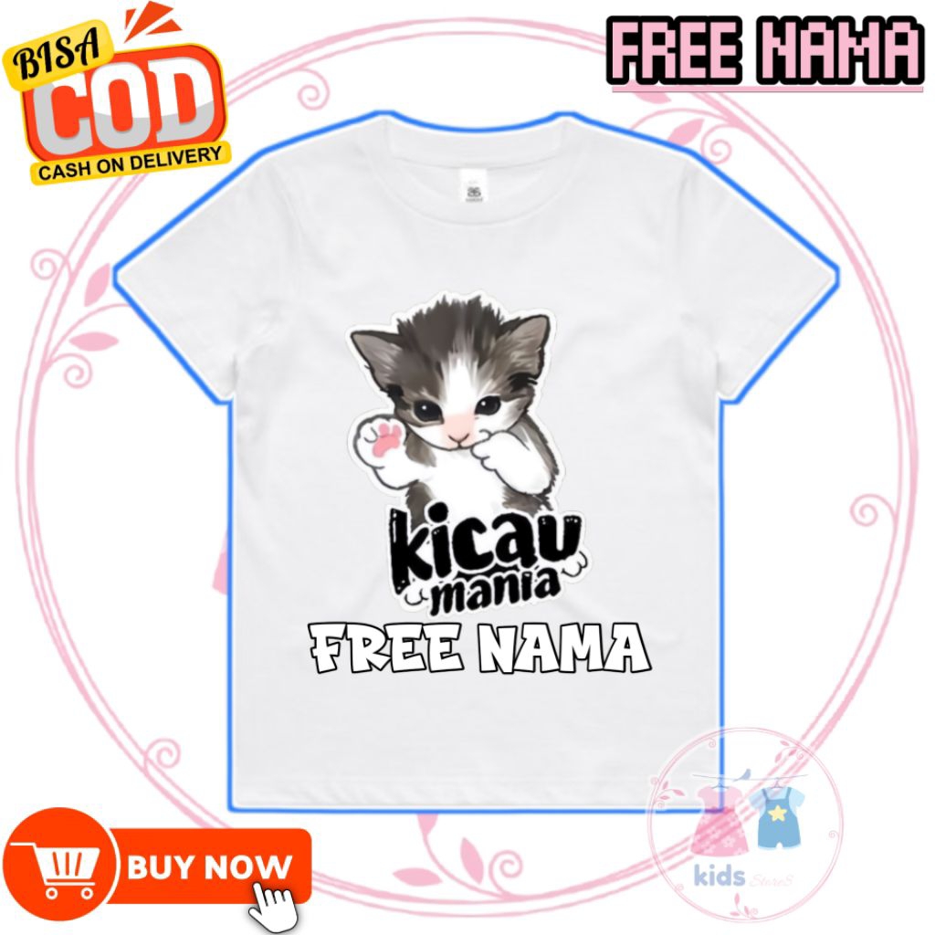 (FREE NAMA) BAJU ANAK KAOS ANAK LAKI-LAKI KICAU MANIA TIKTOK VIRAL ATASAN KAOS T-SHIRT ANAK ANAK 3-1