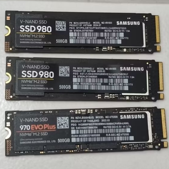 SSD NVME SAMSUNG EVO 980 970 BEKAS