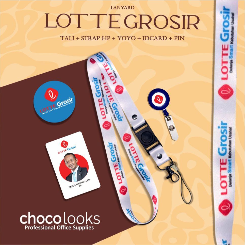 Tali IDcard Lotte Grosir | Lanyard LOTTE GROSIR [ READY STOCK ]