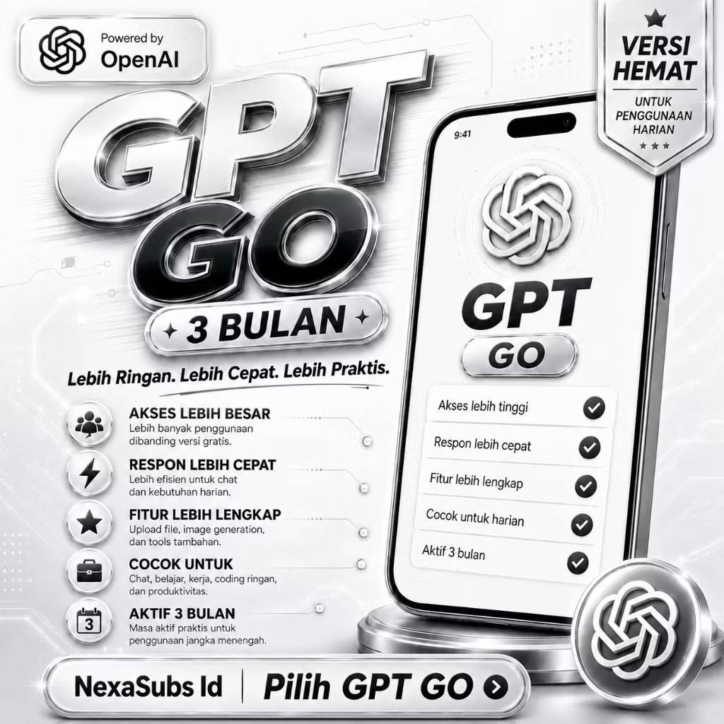 100.000+ PROMPT CHATGPT GO PREMIUM GARANSI 1 BULAN 3 BULAN