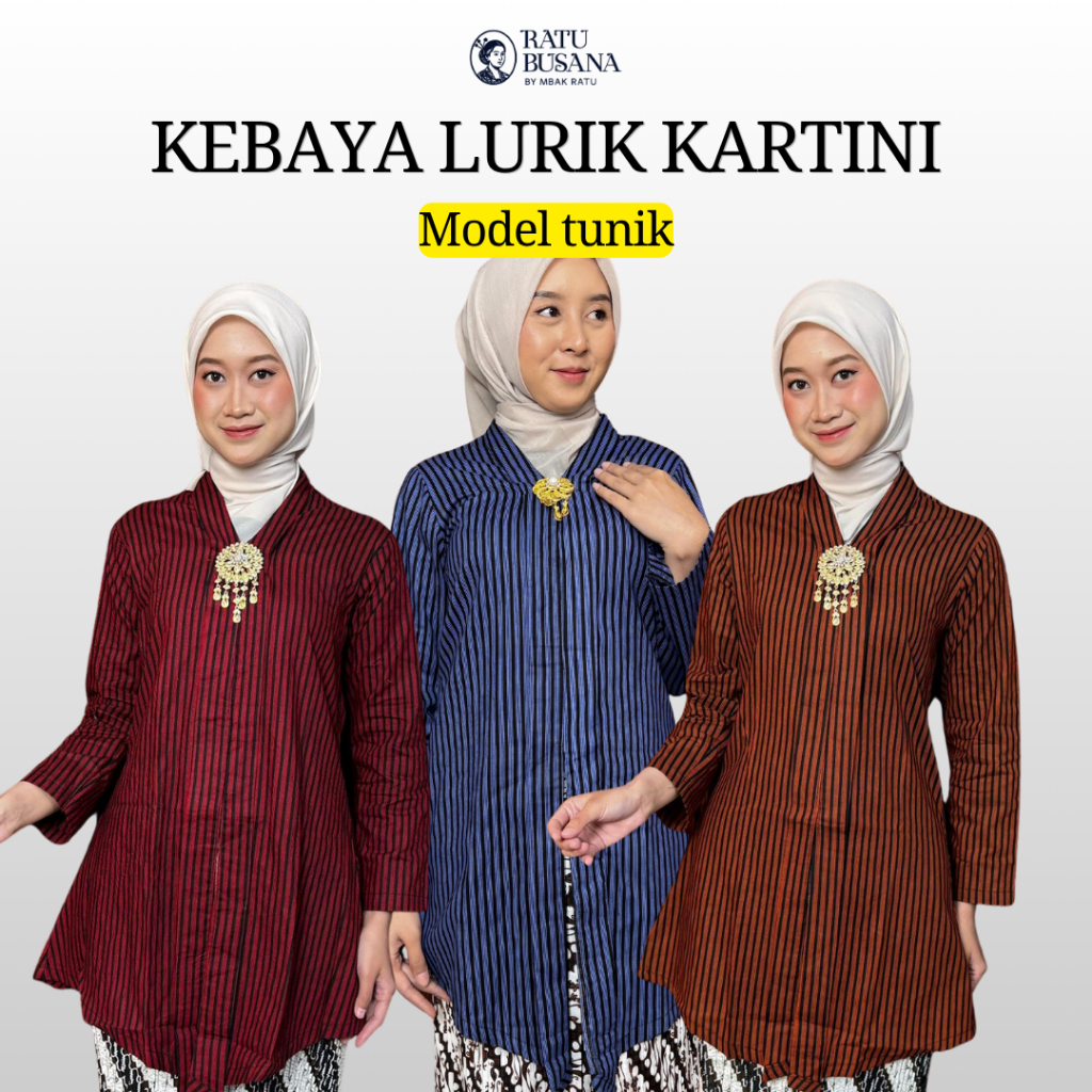 Kebaya Lurik Model Kartini Tunik | Ada Jumbo Bigsize