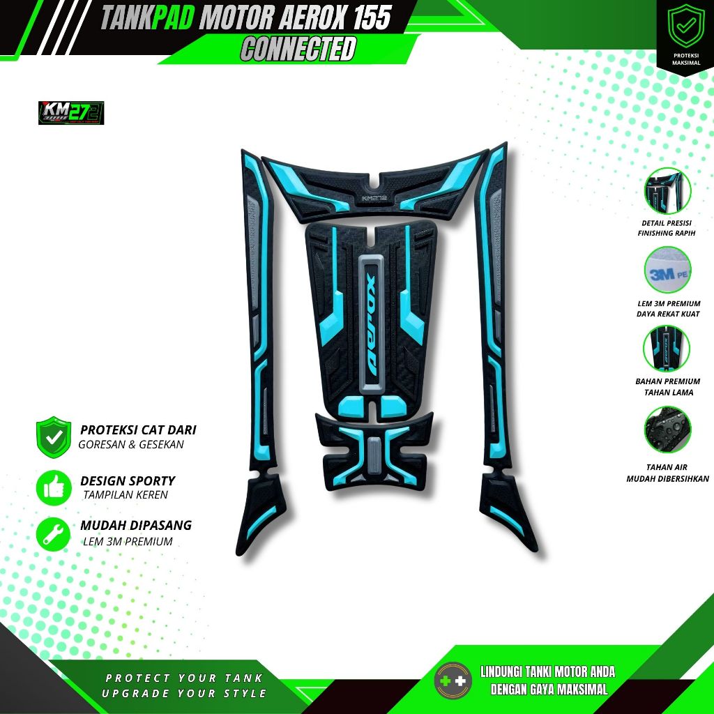 Tankpad Aerox 155 Connected Tankpad - Bahan Full Karet - Tankpad Aerox Pelindung Body Aerox