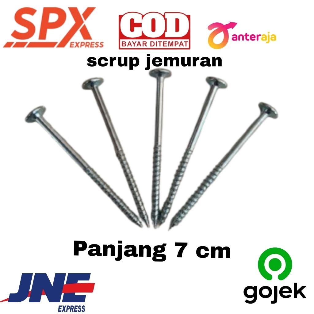 baut jemuran panjang 7cm/baut jemuran