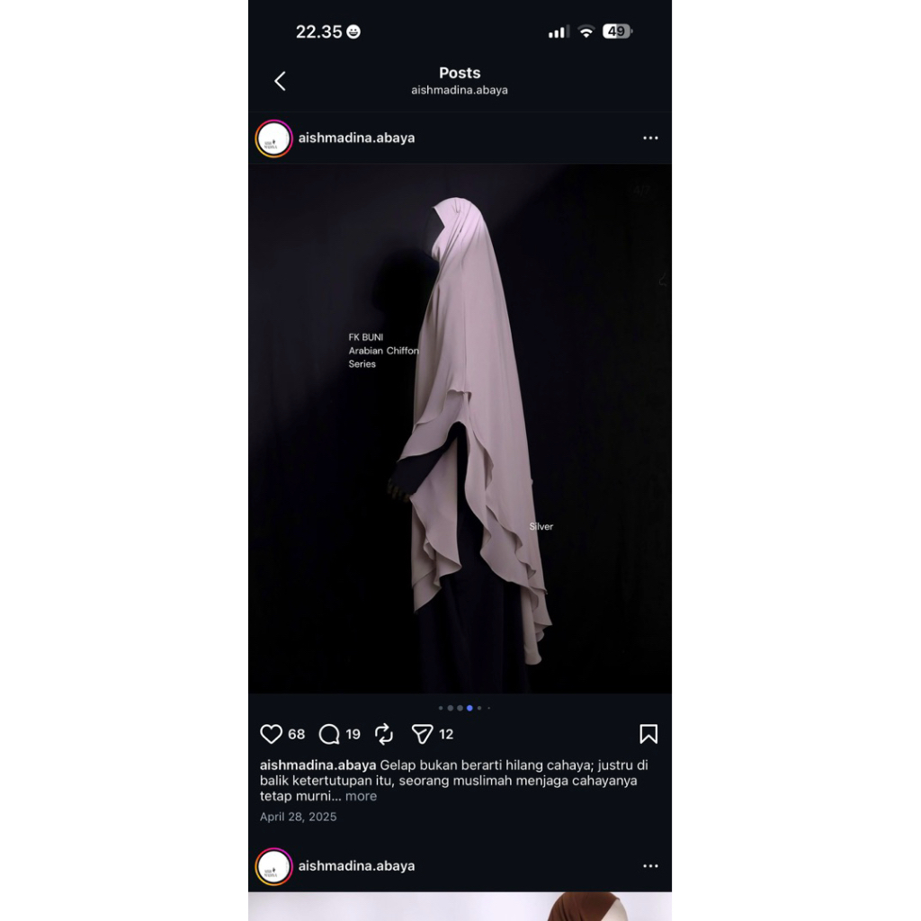 FK french khimar BUNI series by Aishmadina