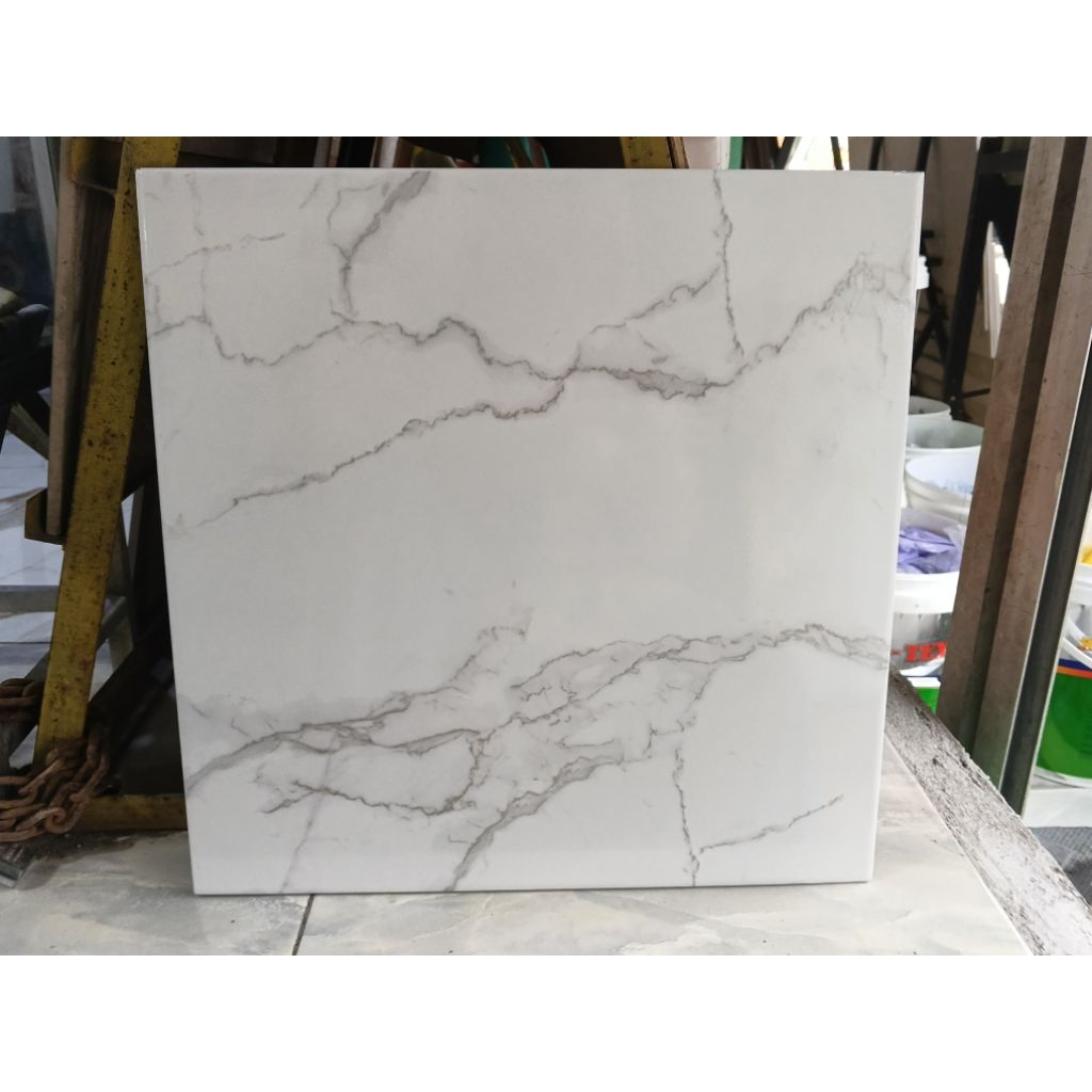 Keramik Lantai Glossy Motif Sx Bianco 40x40