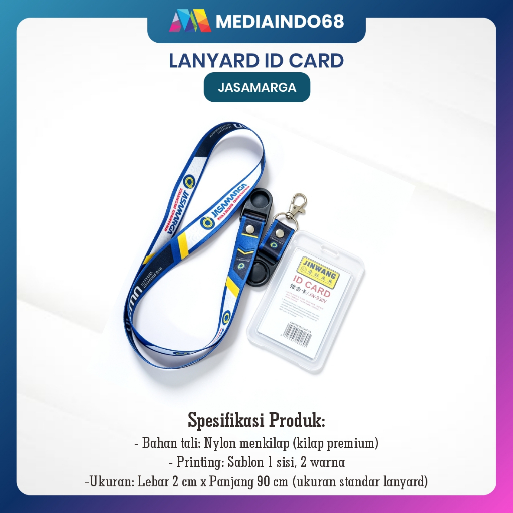 JASAMARGA Lanyard, Strap ID, HP/Flashdisk Printing Digital (Paket Lengkap Exclusive)