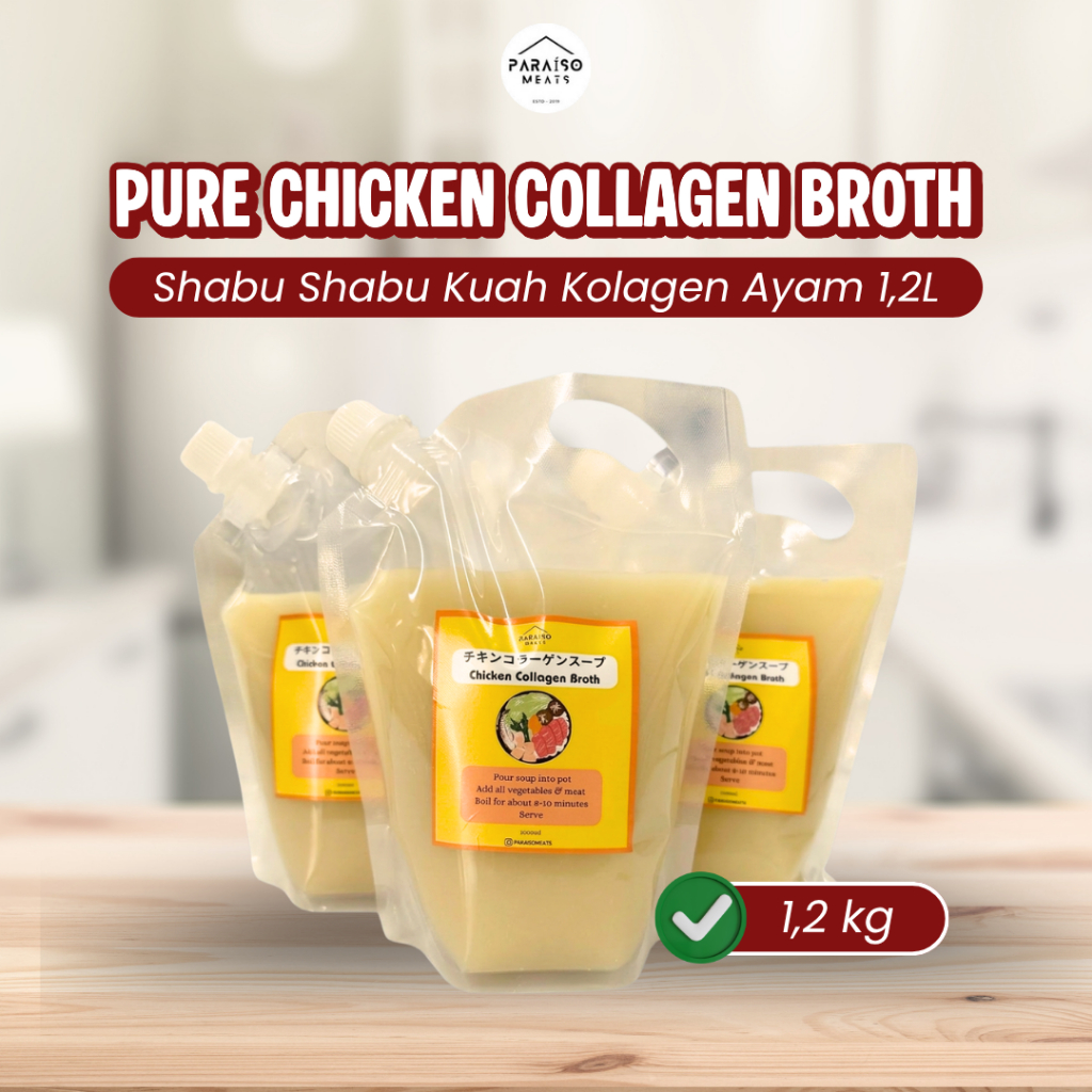 Pure Chicken Collagen Broth I Shabu Shabu Kuah Kolagen Ayam 1,2L