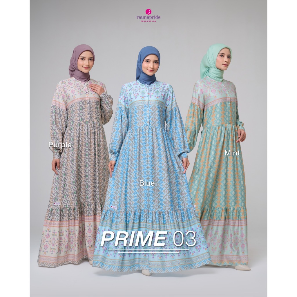 RAUNA Gamis Syar'i Motif Modern - Rauna PRIME 03 Terbaru