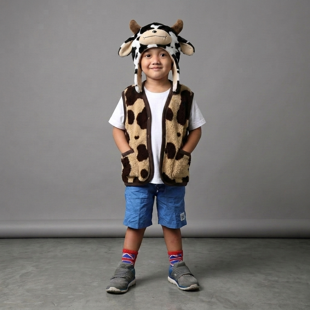 DREALKIDS Topi anak karakter | kupluk boneka hewan lucu anak-anak 3-7 tahun