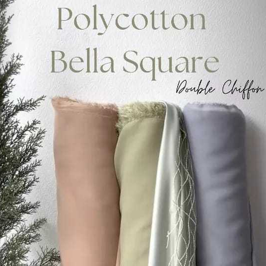 1.15 meter Bahan Kain Polycotton/ Bella Square series 02