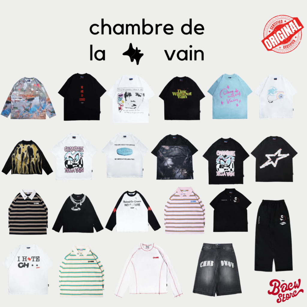 Chambredelavain Polo Rugby / Tshirt / Sweatpants / Jeans / Hat Topi / Short Pants / Waffle Longsleev