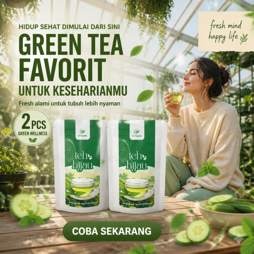NO.1 MINUMAN DIET PELANGSING HERBIGREEN JSR TEH HIJAU / DETOX RESEP SEHAT JSR / RAMUAN JSR / JSR DET