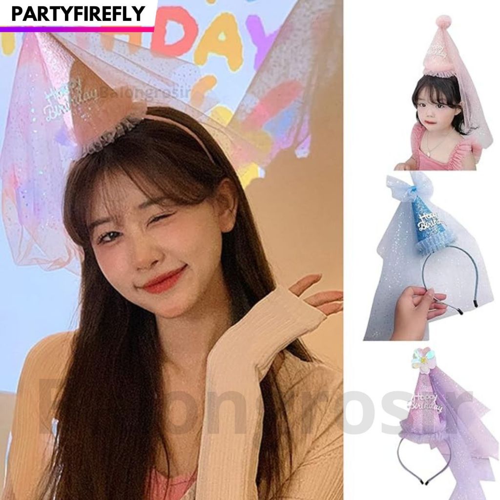 Bando Topi Mahkota Glitter Princess Bando Topi Ulang Tahun Bando Ulang Tahun Anak