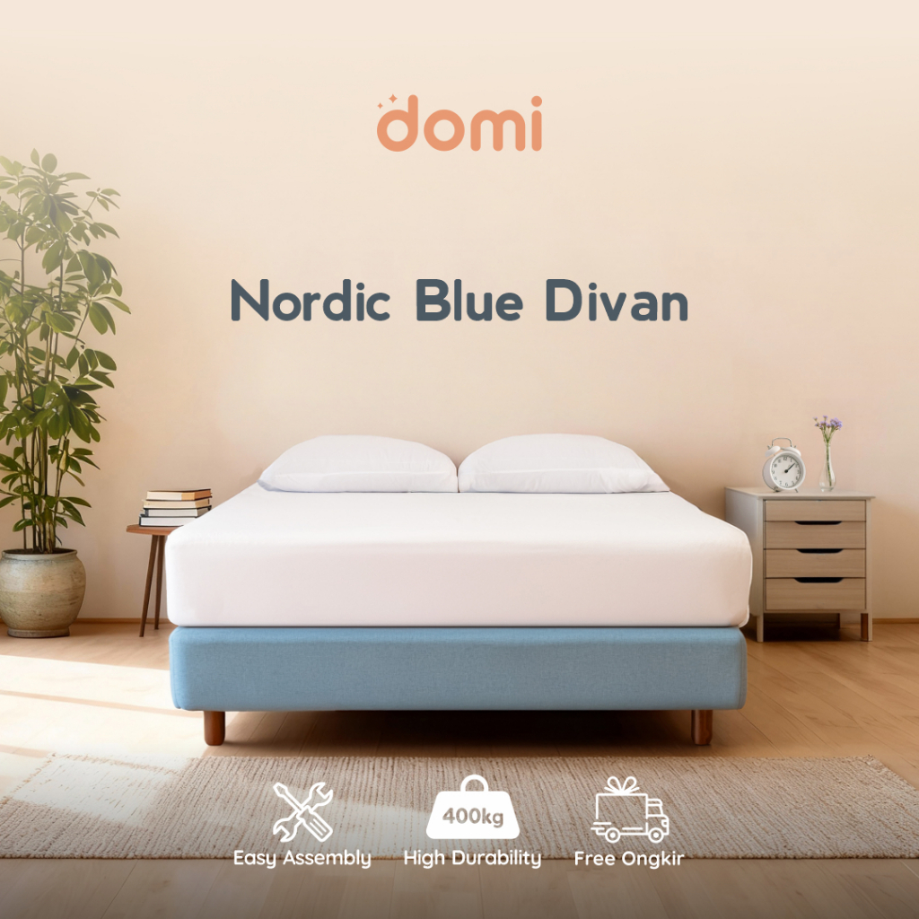 Domi Dipan Nordic Blue / Tempat Tidur / Divan Modern Minimalis