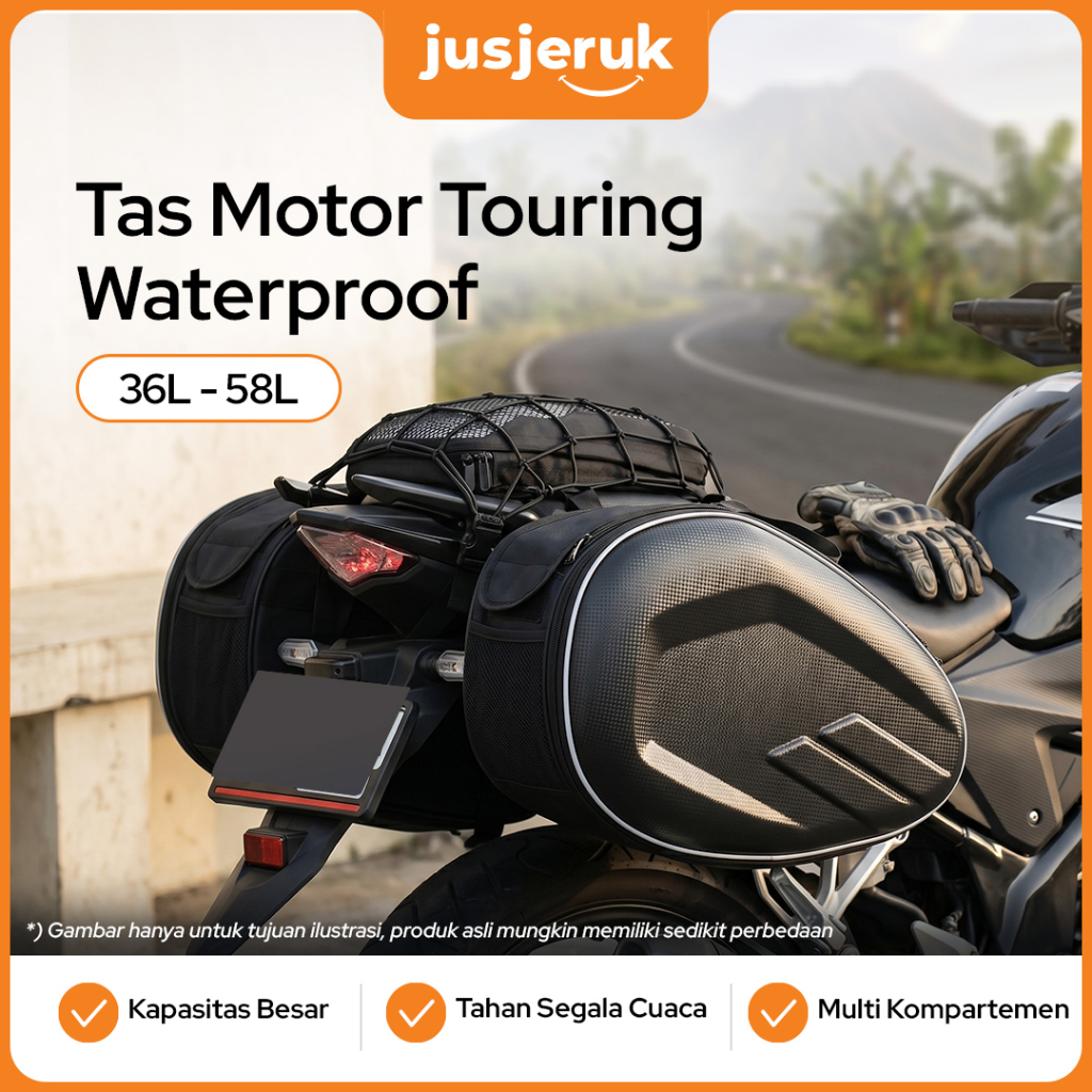 JFactory Tas Motor Touring Samping Anti Air Side Saddle Bag