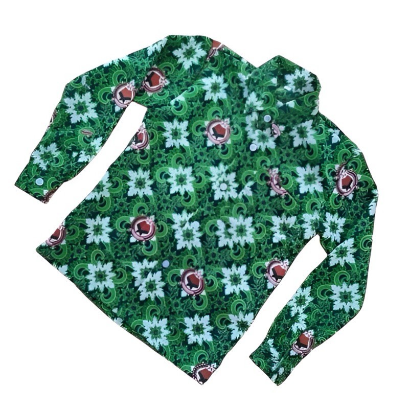 Baju Batik Sekolah Sd Negeri /Mi madrasah ibtidaiyah Motif hijau ikhlas beramal seragam sekolah keme