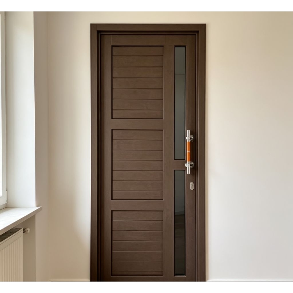 pintu aluminium sepanrel + kusen free Peking kayu