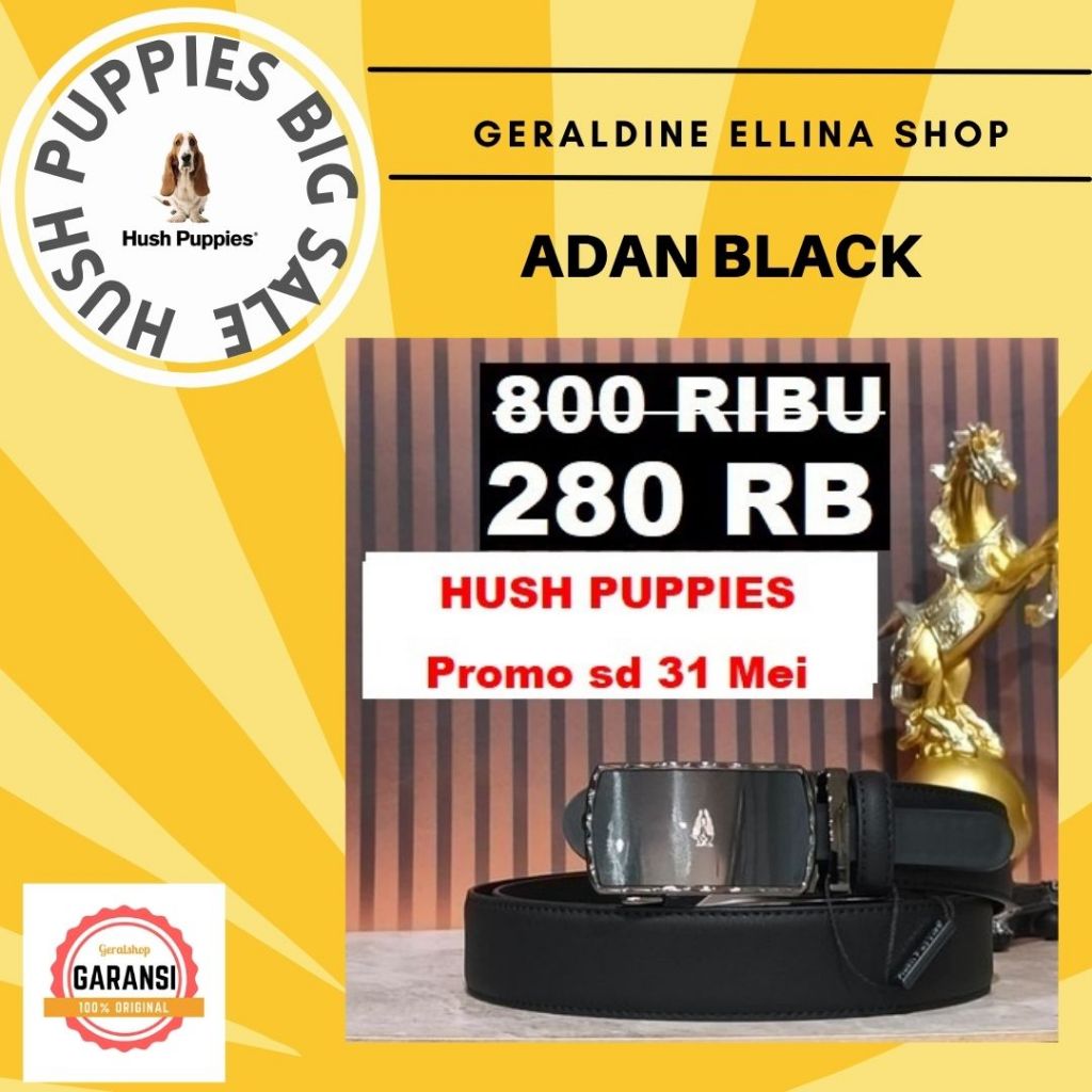 Ikat pinggang pria Hush Puppies belt original sale seri ADAN