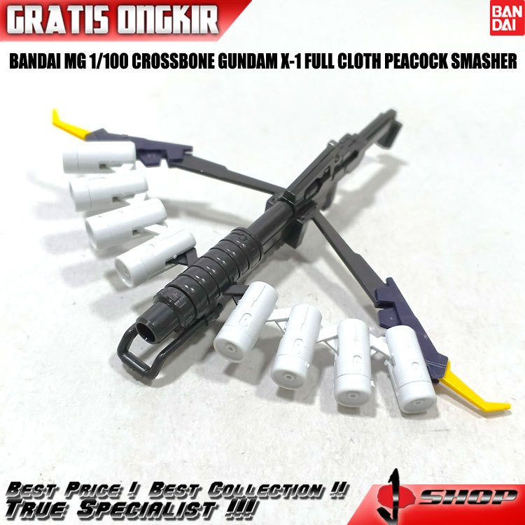 BANDAI MG 1/100 CROSSBONE GUNDAM X-1 FULL CLOTH PEACOCK SMASHER MG2277