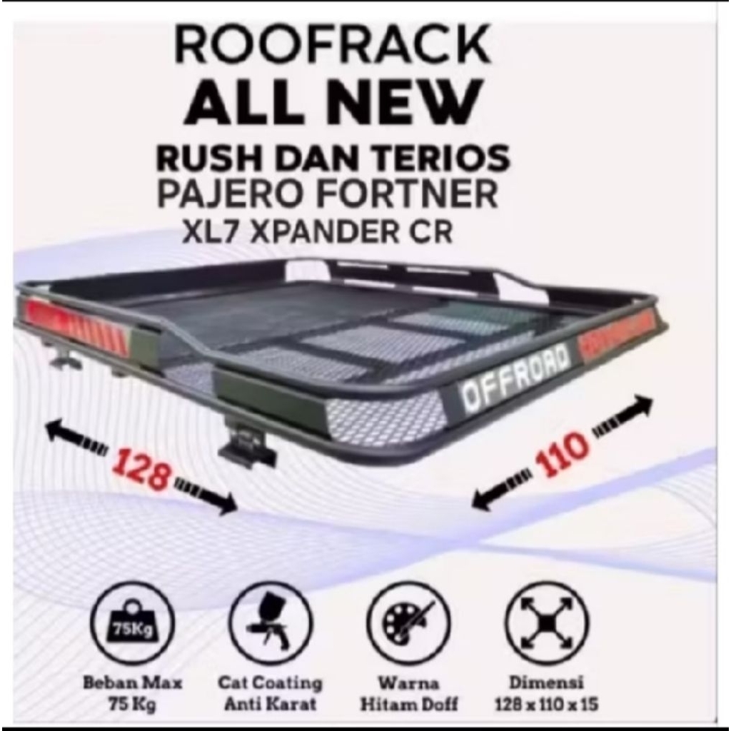 roofrack custom breket PNP jepit roofrail all new rush, Fortuner,Pajero,rush konde