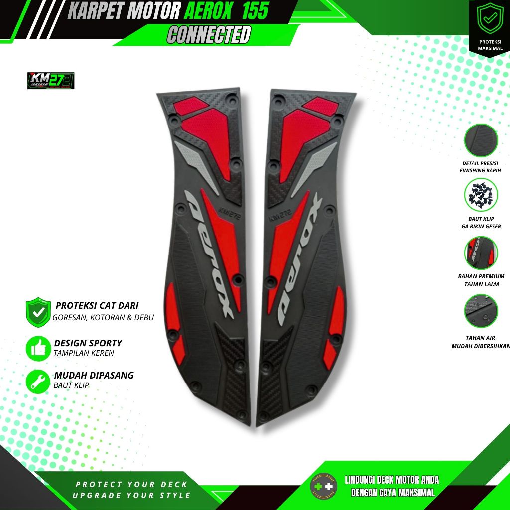 Karpet motor Aerox 155 - Alas Kaki Motor Aerox 155 - Pijakan Kaki Motor Aerox