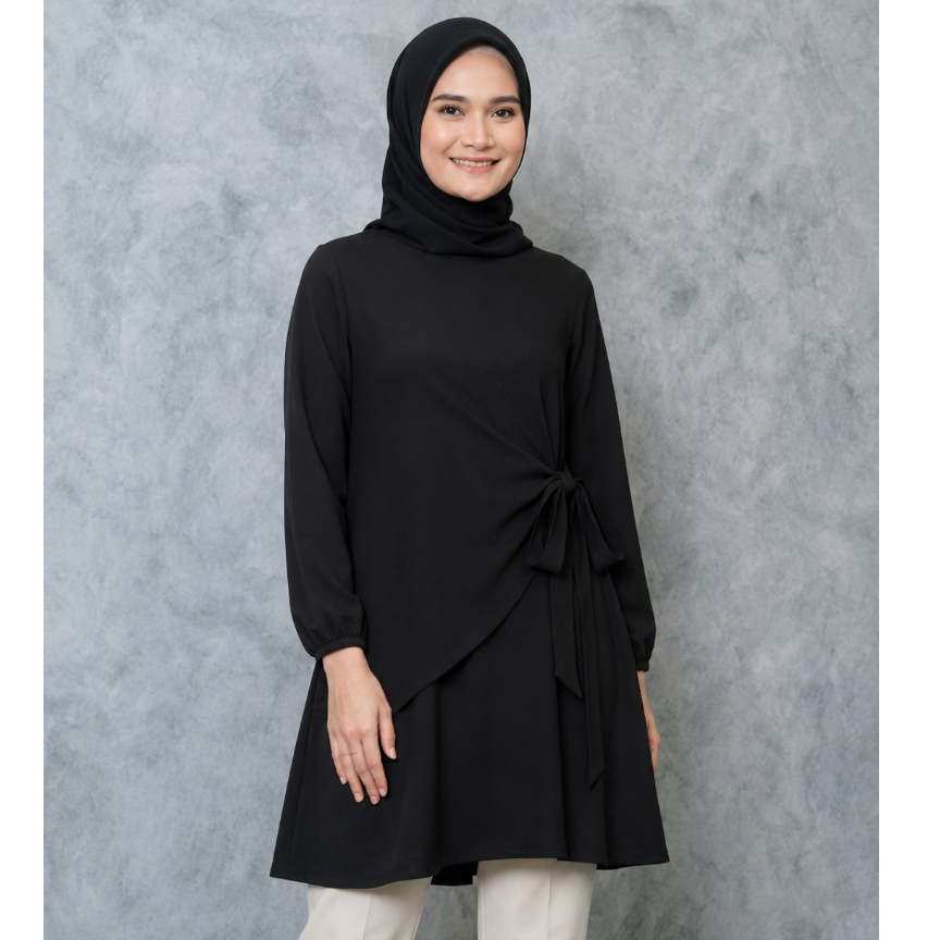 Sorella Tunik Ruffle - Tali Samping Kiri Premium Anggun Elegan Modern Simple - Sabrina Anti UV