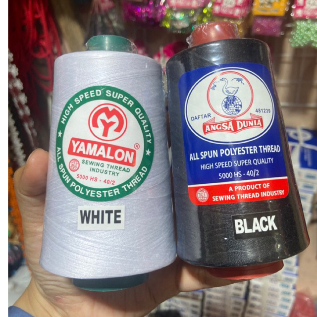 [1 biji] Benang Jahit Katun YAMALON/ ANGSA DUNIA 5000yard (1pcs)