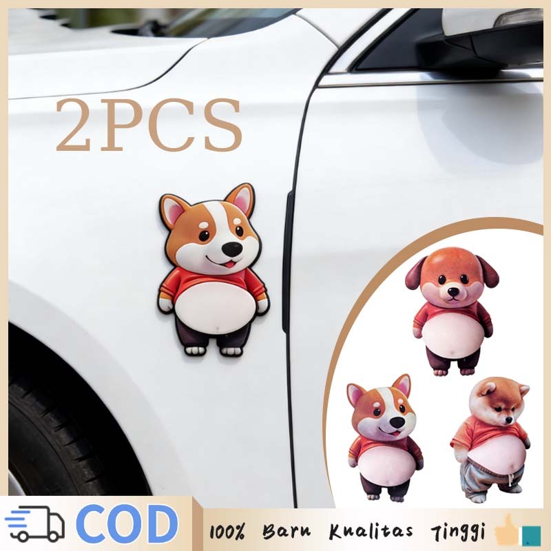 2pcs Lucu Bokong Silikon Mainan Stress Relief Strip Pelindung Kartun Pita Anti-tabrakan Sepeda Motor