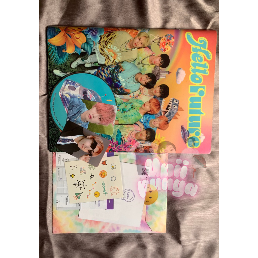 ALBUM HELLO FUTURE NCT DREAM + PC CHENLE JISUNG + STIKER + CD